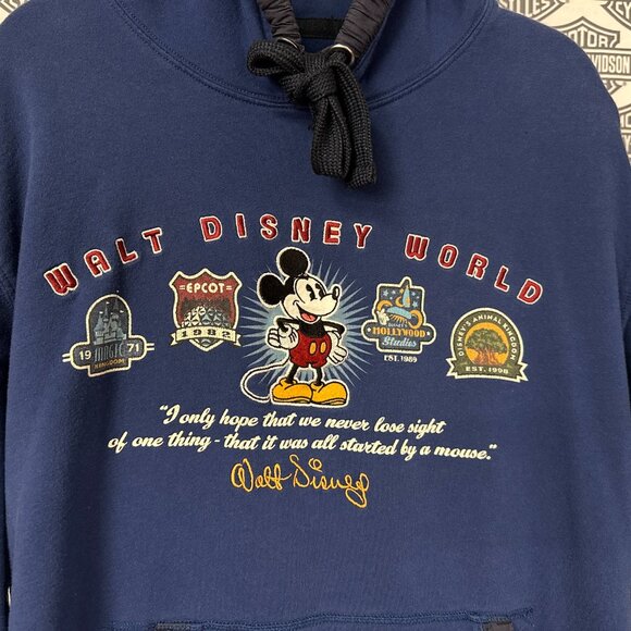 Vintage Y2K Embroidered Walt Disney World Mickey Mouse Hoodie Adult Medium - Picture 3 of 5